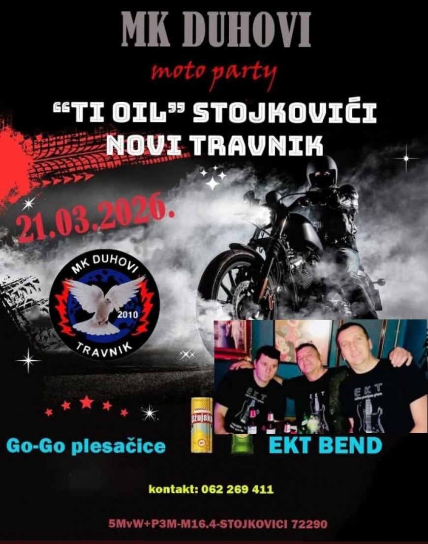 Večeras moto party u organizaciji Moto kluba "Duhovi" Travnik - Travnički vjesnik